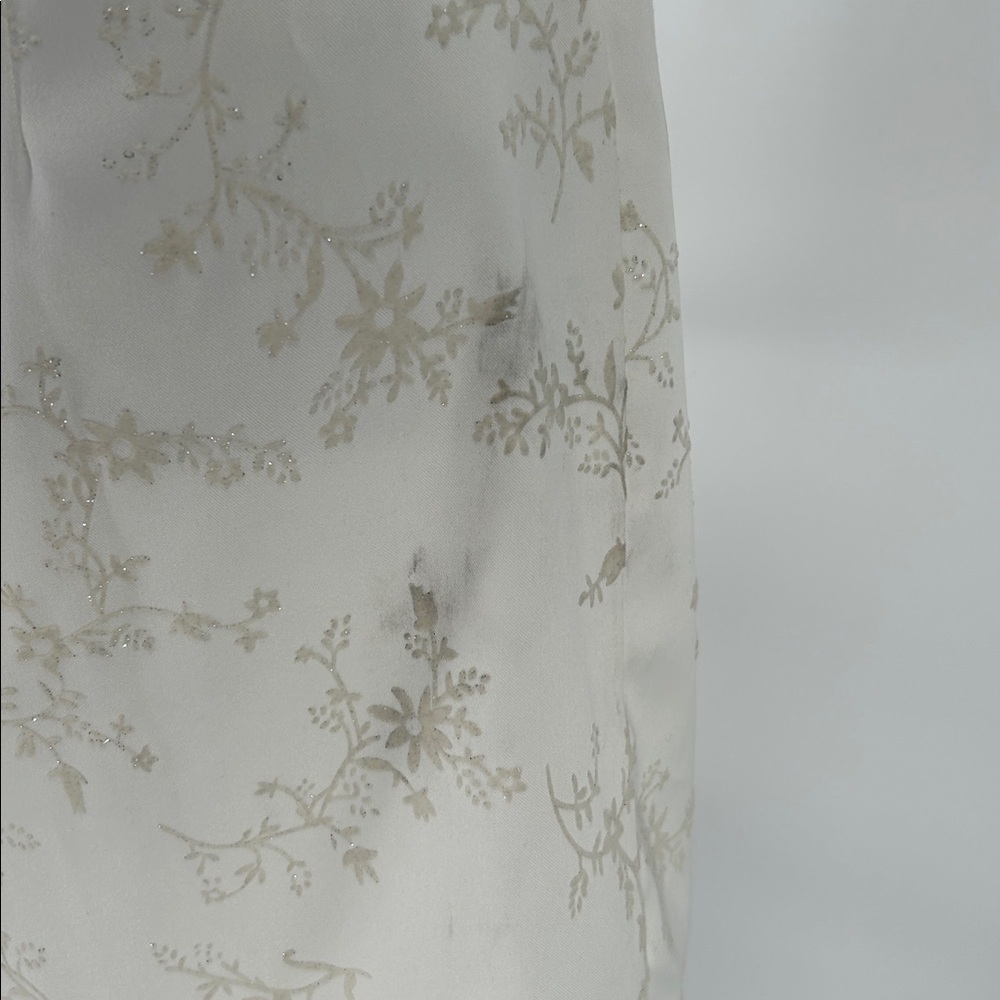 Jodi Kristopher Vintage Ivory Floral Cocktail Mini Dress Size 3/4 XS - Picture 7 of 12